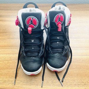 2018 Nike Air Jordan 6 Rings GS Black Hyper Pink White 323399-061 Size 6Y